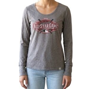 MLB All Star Game 2015 Gray Red Cincinnati Baseball S Collectors Shirt Top